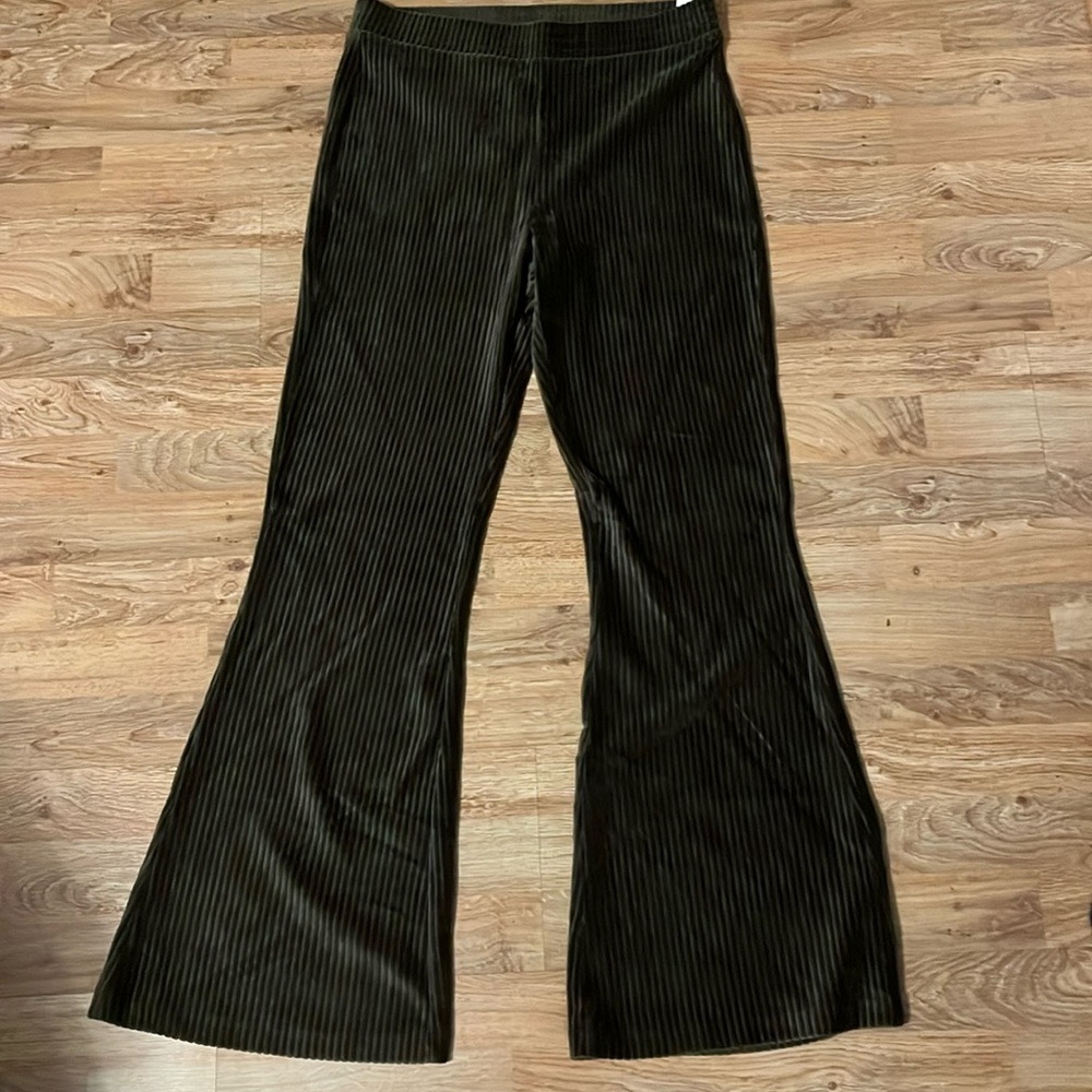 Aerie Dark Green Flare Pants